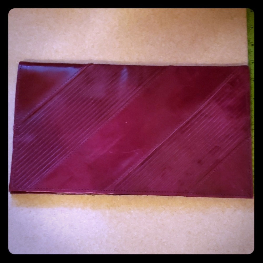 Vintage Leather Envelope Clutch